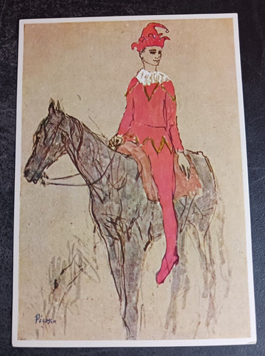 Cartolina picasso arlecchino - cartolina,