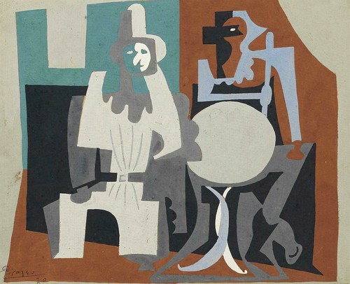 Pierrot arlecchino su - arlecchino,
