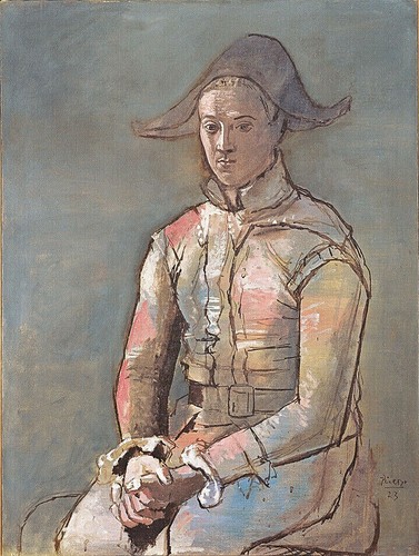 Arlecchino seduto stampa - seduto.,