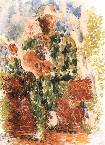 Arlecchino con chitarra - , (1916)